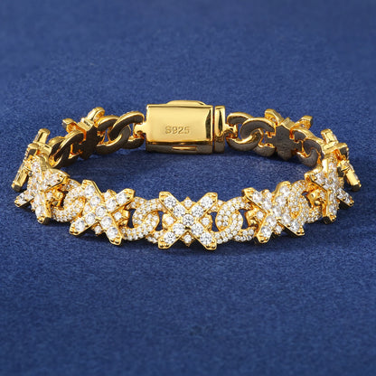 S925 XOXO Moissanite Link Bracelet - Different Drips