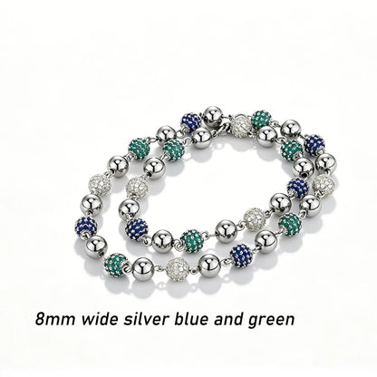 Iced Ball Bead Link Chain - Different Drips