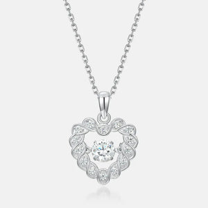 Women's S925 Moissanite Twist Heart Pendant - Different Drips