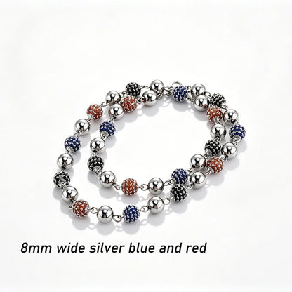 Iced Ball Bead Link Chain - Different Drips