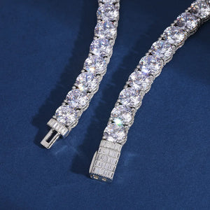 10mm S925 Moissanite Round Cut Tennis Chain - Different Drips