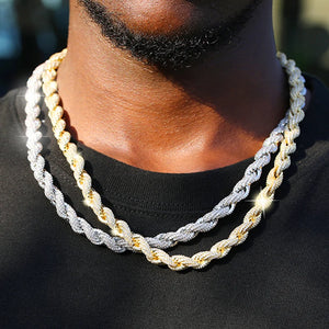 8mm Iced Out Thick Rope Chain - Different Drips