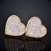 Thumbnail for 14mm Heart Pave Earrings - Different Drips