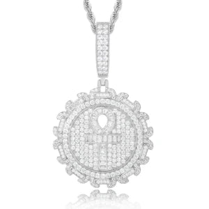 S925 Moissanite Ankh Medallion Pendant - Different Drips