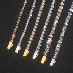 3-6mm Round Cut Iced Tennis Chain - Different Drips