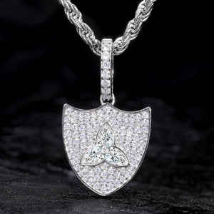 S925 Moissanite Shield Pendant - Different Drips