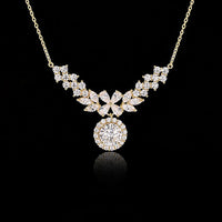 Thumbnail for 8mm Women's S925 Moissanite Leaf Lariat Necklace - Different Drips