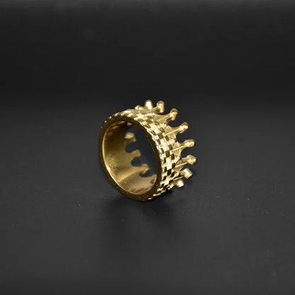 Royal Gold King Crown Ring - Different Drips