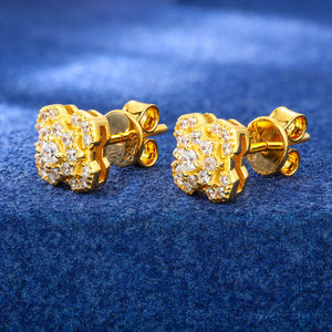 S925 Moissanite Snowburst Cluster Stud Earrings - Different Drips