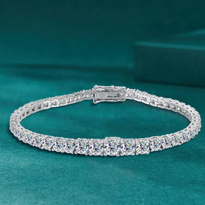 5mm Women's S925 Moissanite Curved Tennis Bracelet - Different Drips