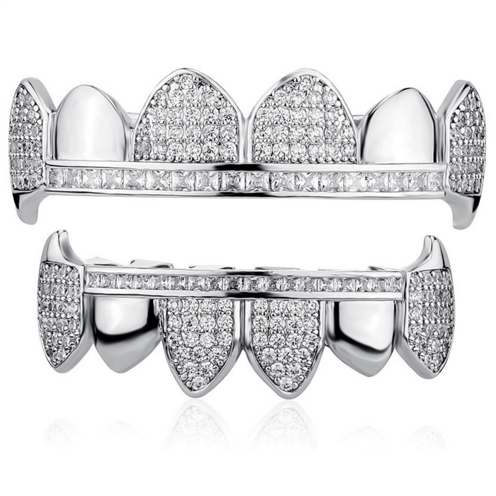 3/4 Iced Connecting Bar Grillz - Different Drips