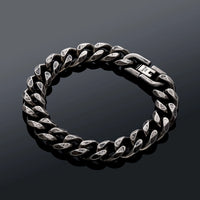 Thumbnail for 11mm Distressed Brushed Miami Cuban Link Bracelet - Different Drips