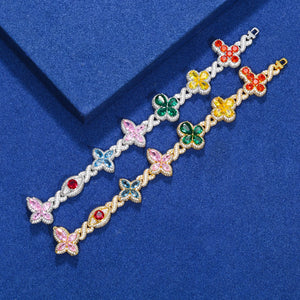 S925 Moissanite Floral Garden Bracelet - Different Drips