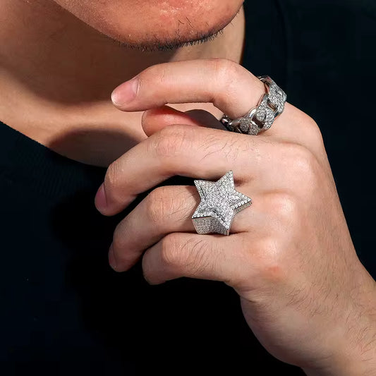Five Star VVS Moissanite & S925 Ring - Different Drips