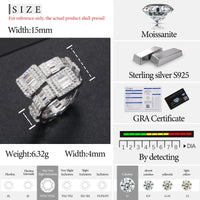 Thumbnail for S925 Baguette Moissanite Overlapping Ring - Different Drips