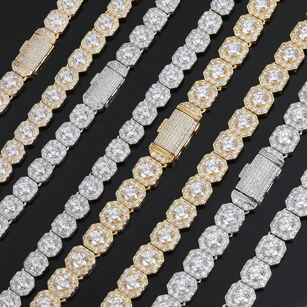 9-12mm Clustered Tennis Chain - Different Drips