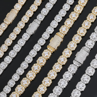 9-12mm Clustered Tennis Chain - Different Drips