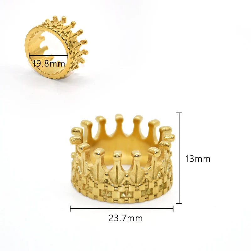 Royal Gold King Crown Ring - Different Drips