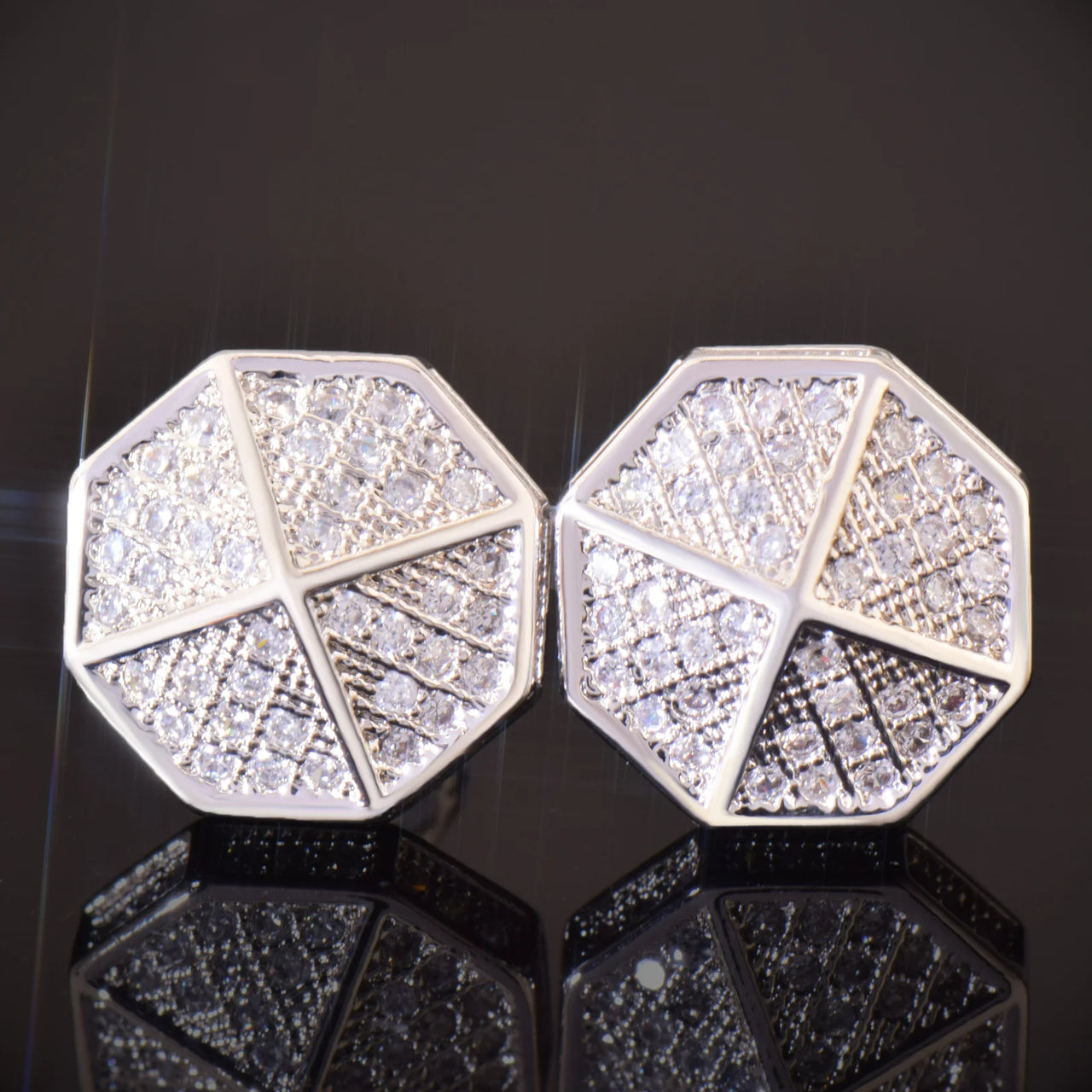 10mm Round Cut Umbrella Earrings - Different Drips