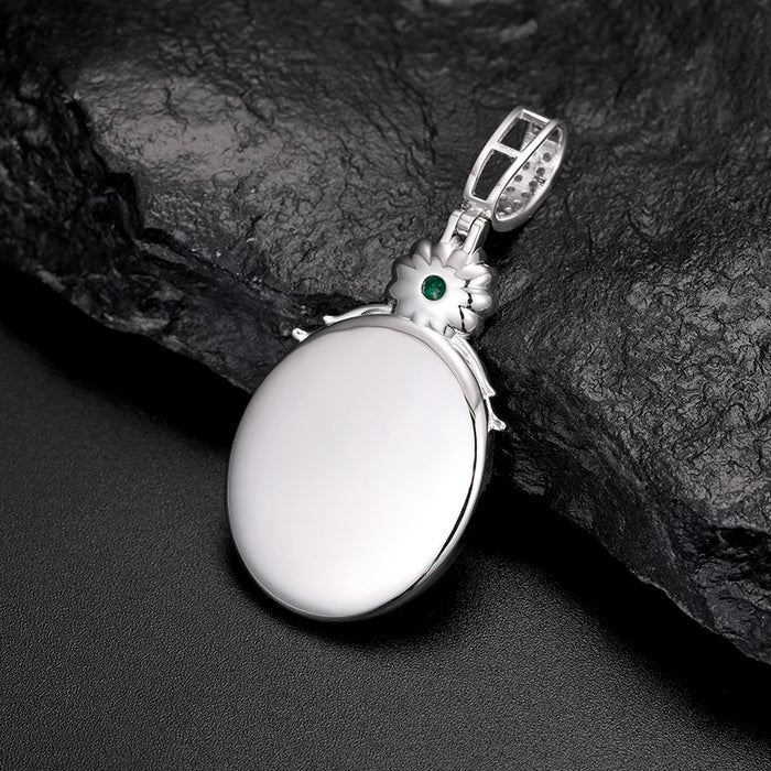 S925 Moissanite Diamond Gem Custom Photo Pendant - Different Drips