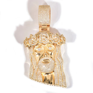 Crown of Roses Jesus Head Pendant - Different Drips