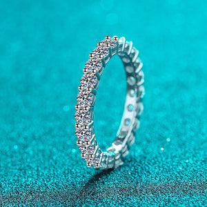 Women's S925 Moissanite Eternity Band Ring - Different Drips