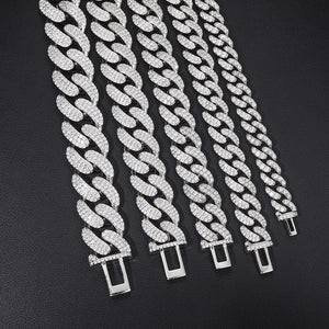 8-20mm S925 Moissanite Cuban Bracelet - Different Drips