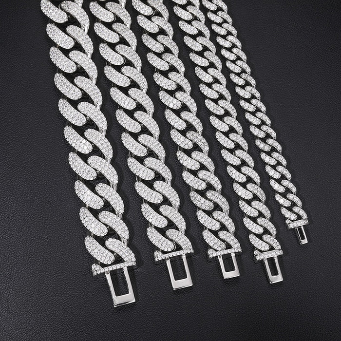 8-20mm S925 Moissanite Cuban Bracelet - Different Drips