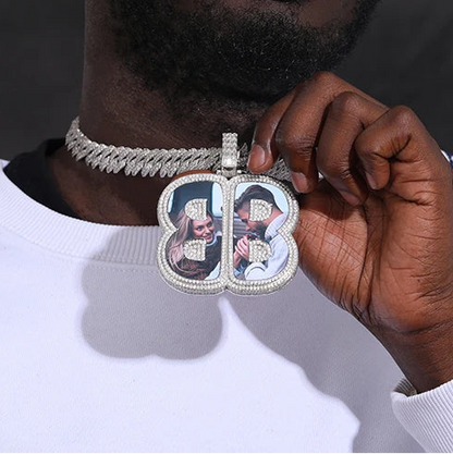 Diamond Butterfly Custom Picture Pendant - Different Drips