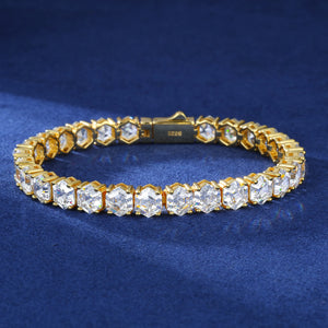 S925 Hexagon Moissanite Tennis Bracelet - Different Drips