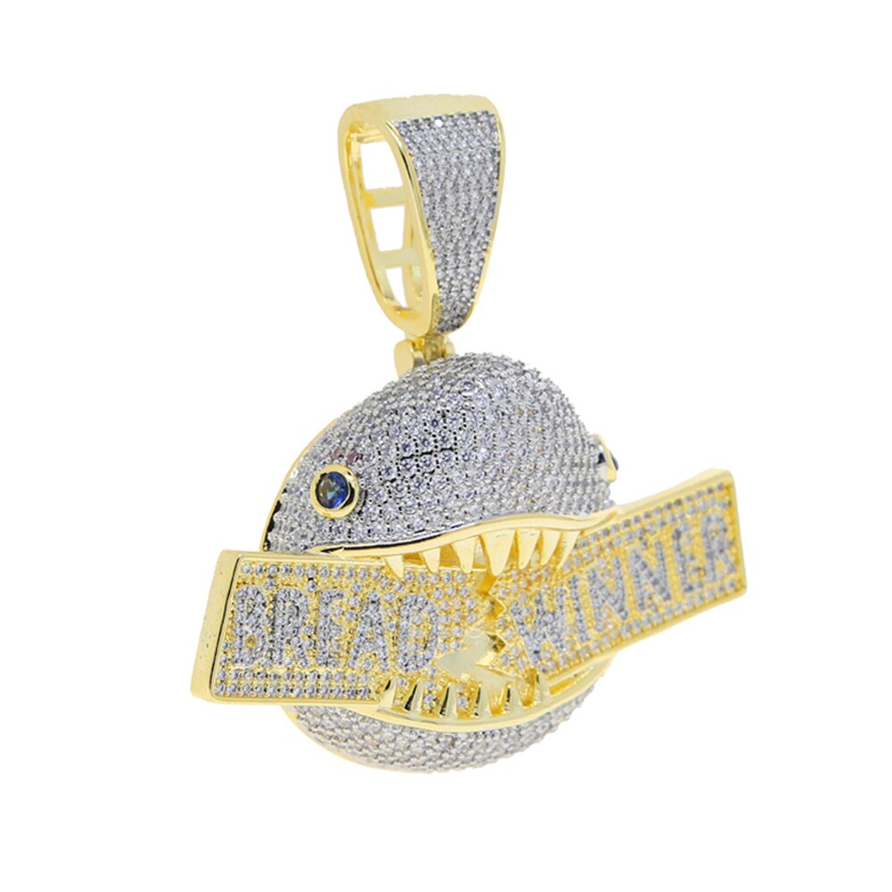 Iced Bread Winner Shark Pendant - Different Drips