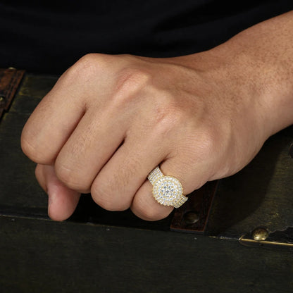 S925 Moissanite Cluster Baguette Ring - Different Drips