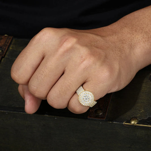 S925 Moissanite Cluster Baguette Ring - Different Drips