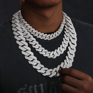 Moissanite Prong Cuban Chain 18k Gold (All Sizes) - Different Drips