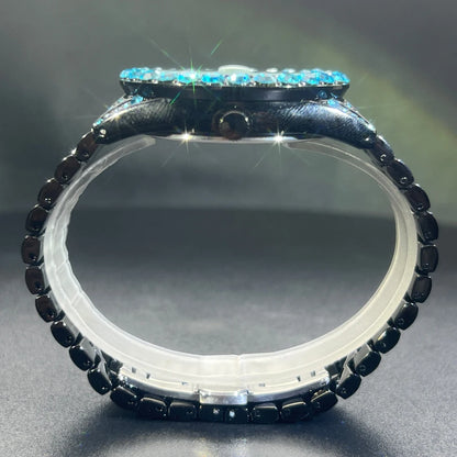 Bust Down Aqua Roman Watch - Different Drips