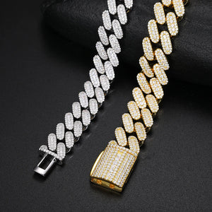 12-20mm S925 Baguette Moissanite Diamond Cuban Link Chain - Different Drips