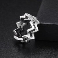 Thumbnail for S925 Moissanite Zig Zag Ring - Different Drips
