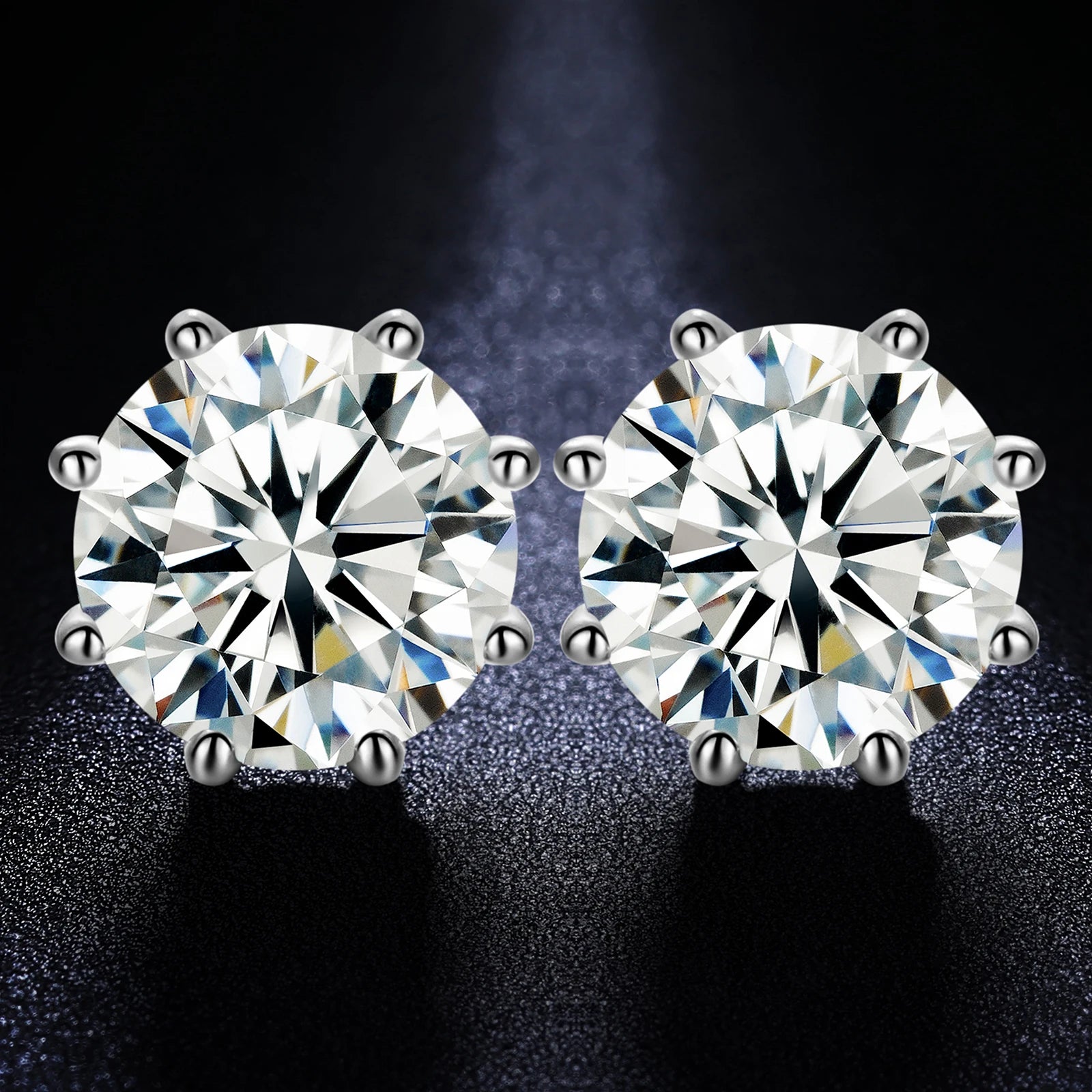 S925 0.5-12ct Moissanite Stud Earrings - Different Drips