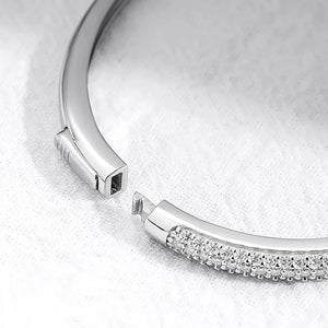 2mm Women's S925 Moissanite Pave Bangle Bracelet - Different Drips