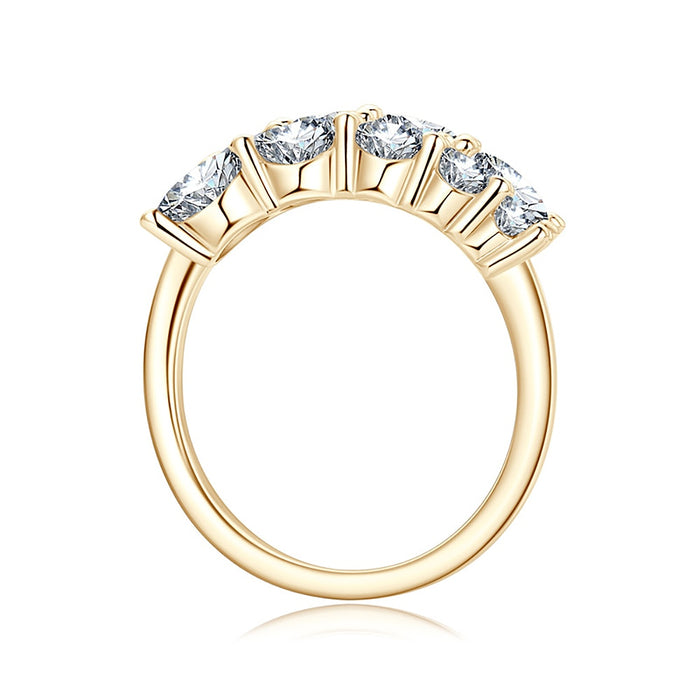 Women's S925 Moissanite Bypass Eternity Band Ring - Different Drips