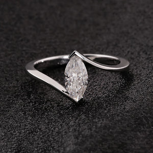 1CT Women's S925 Moissanite Diamond Marquise Cut Ring - Different Drips