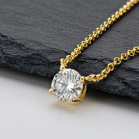 Thumbnail for Women's S925 Round Cut Moissanite Diamond Pendant - Different Drips