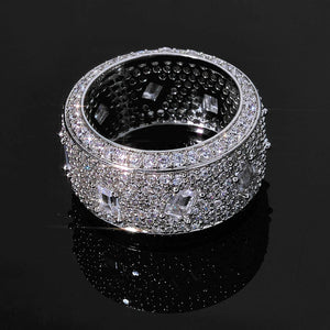 Wide Baguette Scatter Band - Different Drips