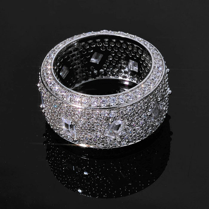 Wide Baguette Scatter Band - Different Drips