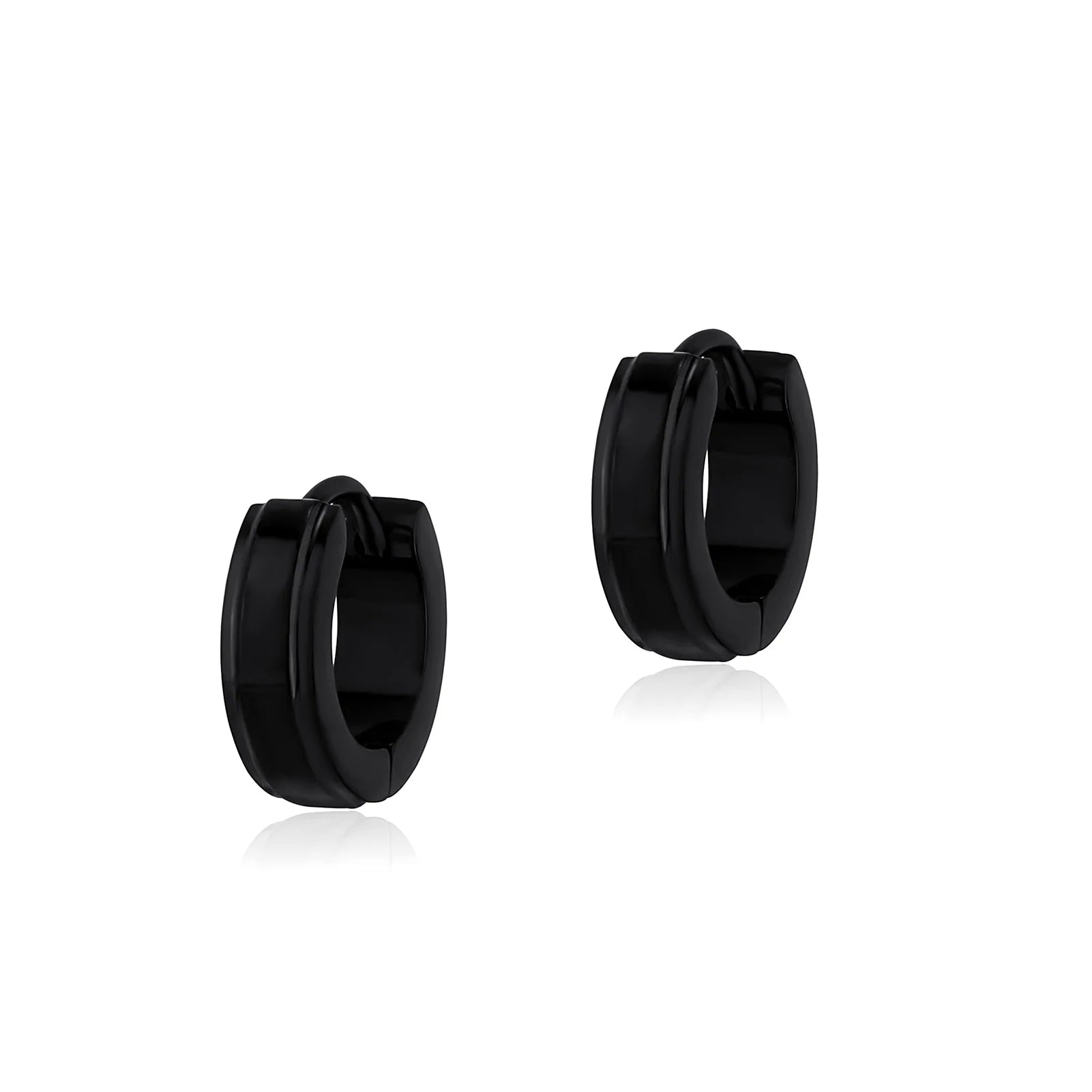 Solid Black Hoop Earrings - Different Drips