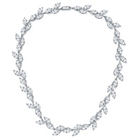 Thumbnail for Women's S925 Leaf Cut Moissanite Tennis Necklace - Different Drips