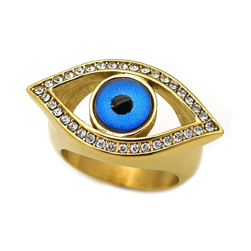 Evil Eye Pavé Statement Ring - Different Drips