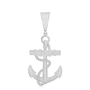 S925 Moissanite Anchor Pendant - Different Drips