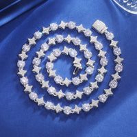 Thumbnail for 8mm S925 Moissanite Star Link Tennis Chain - Different Drips