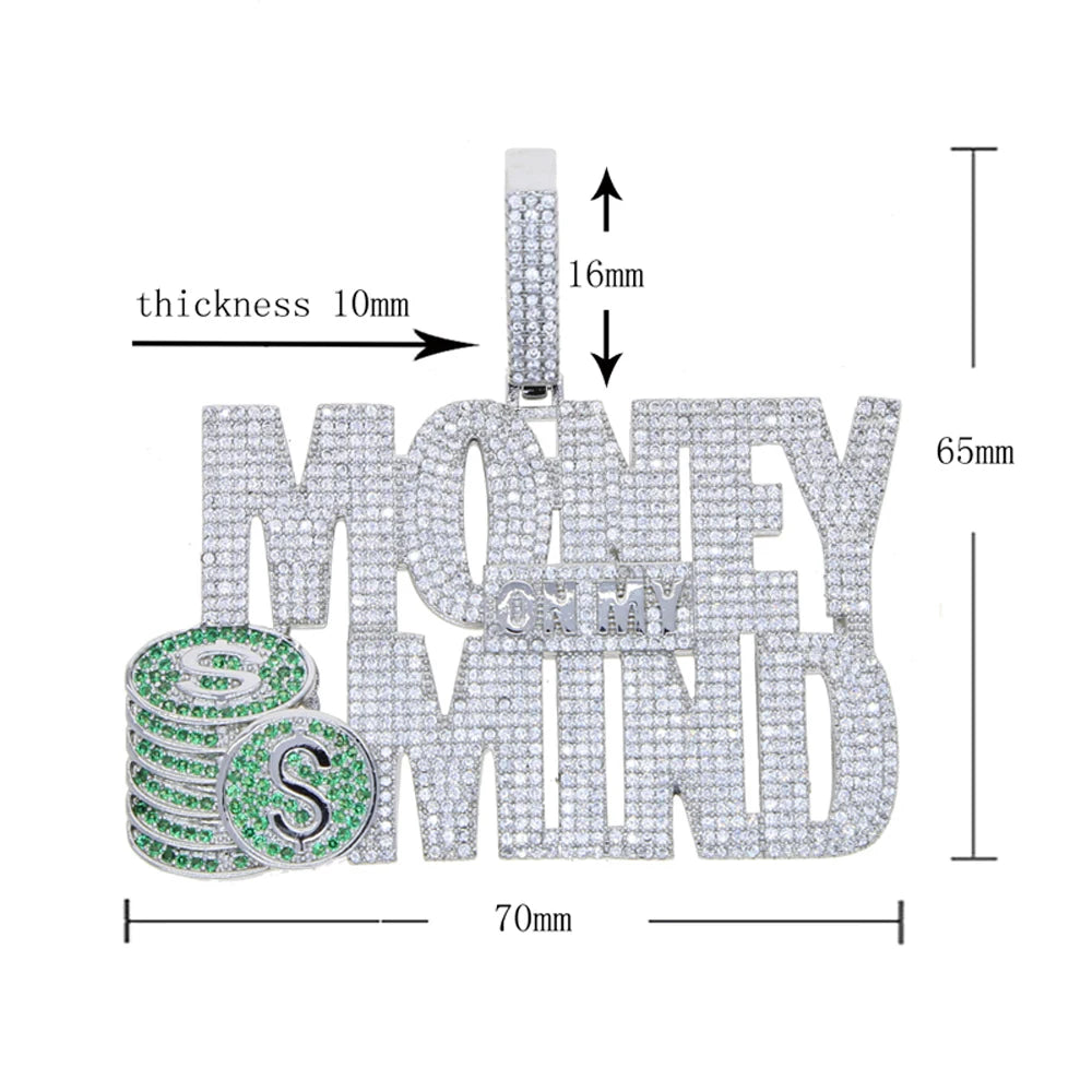 Iced Out Money On My Mind Pendant - Different Drips